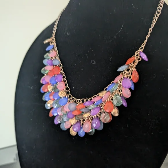 Multicolor Statement Necklace - Picture 2 of 11